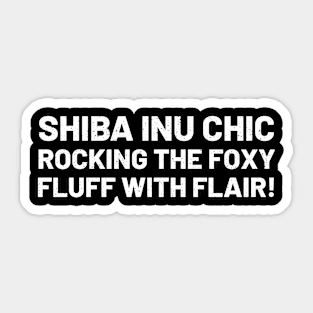 Shiba Inu Chic Sticker